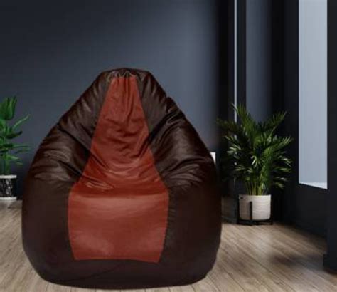 faux leather bean bag black